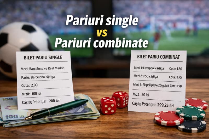 Pariuri single vs pariuri combinate